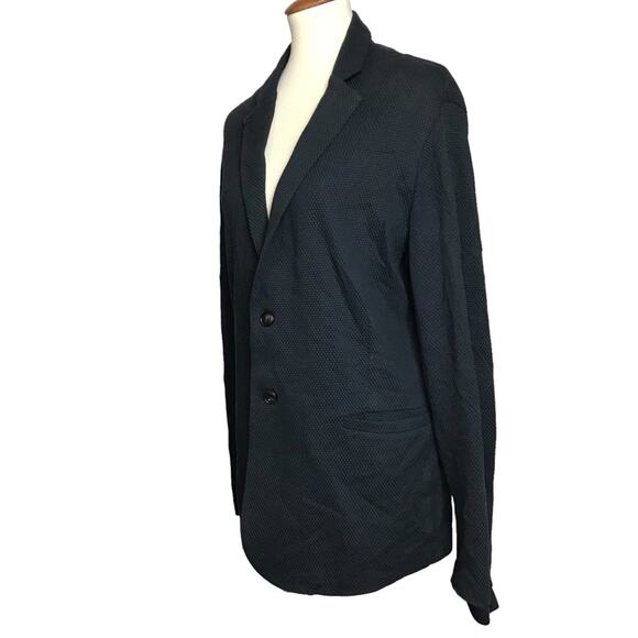 Emporio Armani Black Swiss Dot Textured Lightweight Swacket Sweater Blazer 56 - Picture 8 of 14